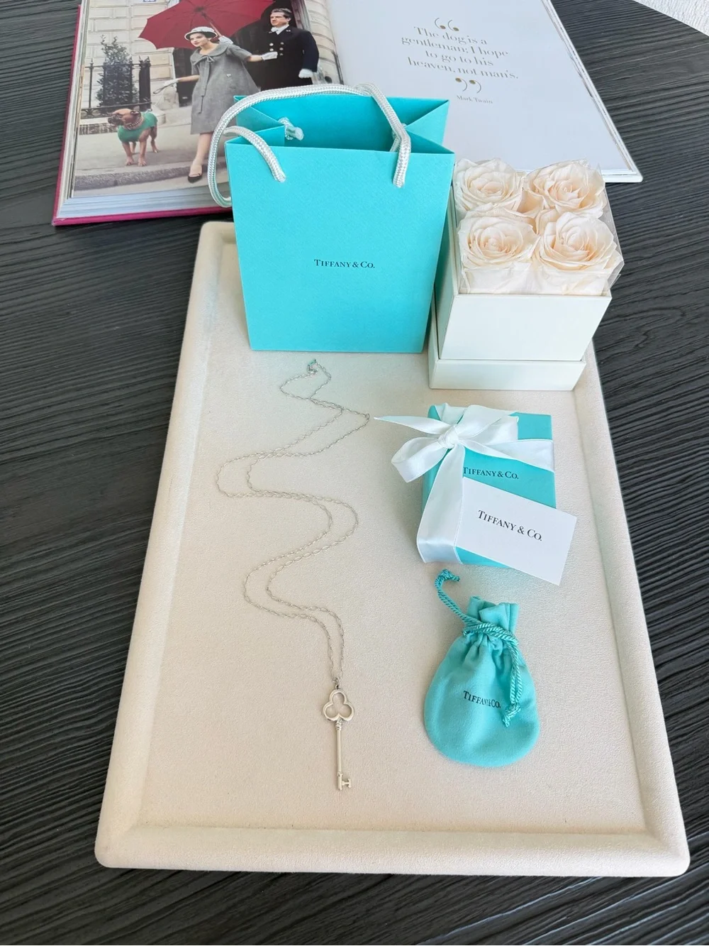 Tiffany & Co. Large Key Necklace Sterling Silver 36”  $700